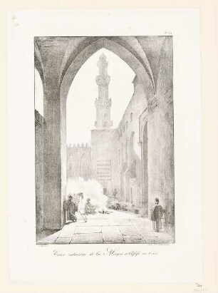 Cour intérieure de la Mosquée d’Affifi au Caire, Blatt 74 der Folge "Über die Araber"