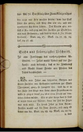 Sechs und siebenzigster Abschnitt. - Neun und siebenzigster Abschnitt.