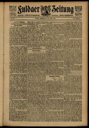 Zweite Ausgabe vom Samstag, den 28. Juli 1906.