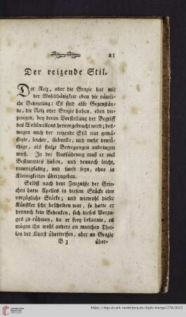 Der reizende Stil