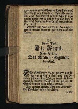 Der Ander Theil: Die Regul