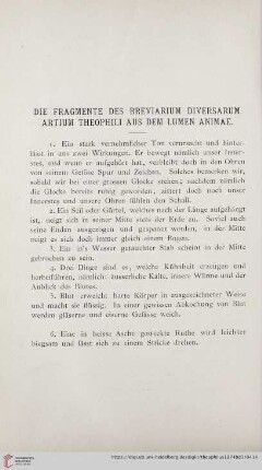 Die Fragmente des Bevaiarium diversarum artium Theophili aus dem Lumen animae / Fragmenta breviarii diversarum artium Theophili, ex editionibus "Luminis animae" collecta