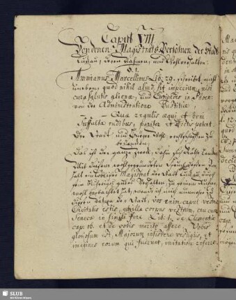 Caput VIII. Von denen Magistrats Persohnen der Stadt Luckau