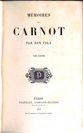 Mémoires sur Carnot par son fils, II