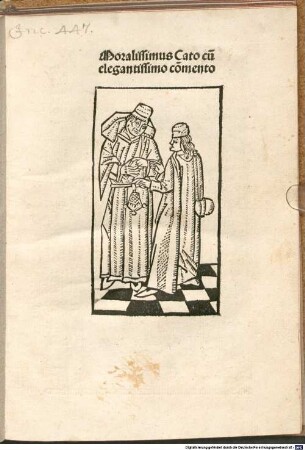 Disticha Catonis : mit Kommentar von Robertus de Euremodio
