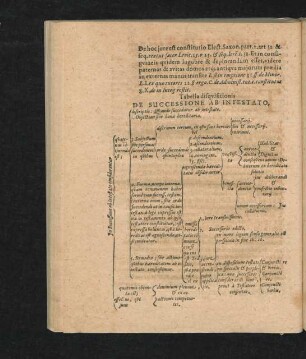 Tabella disquisitionis De Successione Ab Intestato.