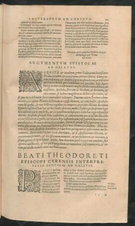 Beati Theodoreti Episcopi Cyrensis Interpretatio Epistolae Ad Galatas.