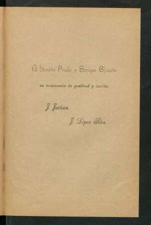 [Dedicatoria] Á Loreto Prado y Enrique Chicote