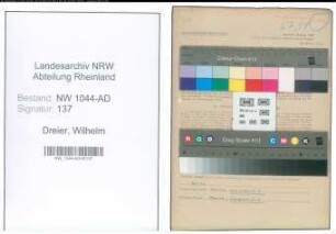 Entnazifizierung Wilhelm Dreier , geb. 21.08.1893 (Stadtangestellter)