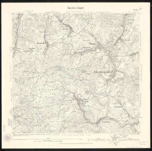 Äquidistantenkarte 127 : Section Geyer, 1912 : Section Geyer. - 1:25000. - Leipzig: Giesecke & Devrient, 1912. - 1 Kt.