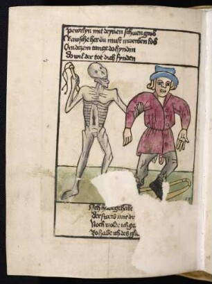 Der Tod zieht den Bauer zum Tanz.