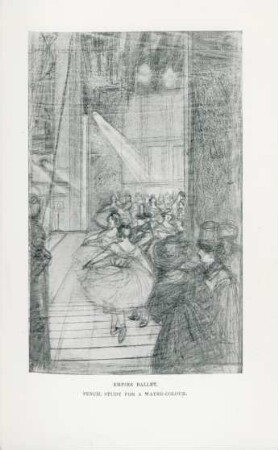 Empire Ballet. Pencil study for a water-colour