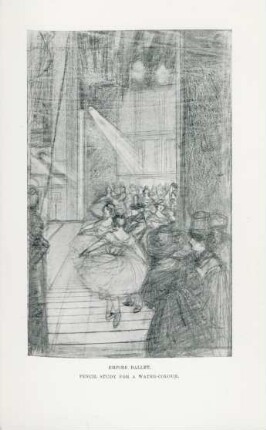Empire Ballet. Pencil study for a water-colour