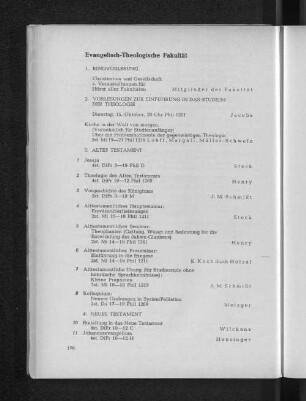 Evangelisch-Theologische Fakultät
