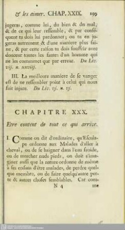 Chapitre XXX. Etre content de tout ce qui arrive