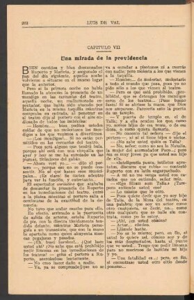 Capítulo VII : Una mirada de la providencia