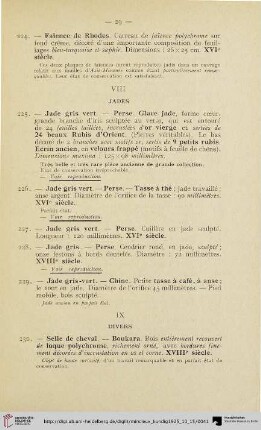 VIII Jades (Nr. 225-229)
