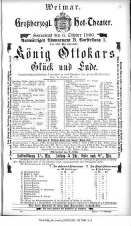 König Ottokars Glück und Ende