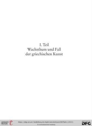 Wachsthum und Fall der griechischen Kunst