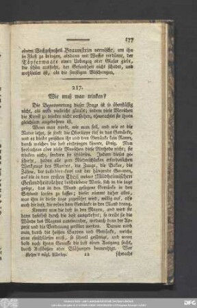 217. Wie muß man trinken?