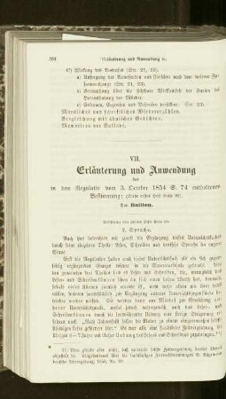 Erläuterung und Anwendung : der in dem Regulativ vom 3. October 1854 S. 74 enthaltenen Bestimmung: (siehe erstes Heft Seite 92) ; Fortsetzung vom zweiten Hefte Seite 233