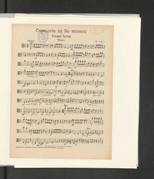 Concerto in Re minore di Guiseppe Tartini. Viola.