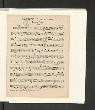 Concerto in Re minore di Guiseppe Tartini. Viola.