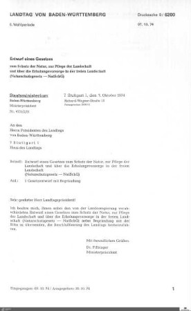Gesetzentwurf Naturschutzgesetz