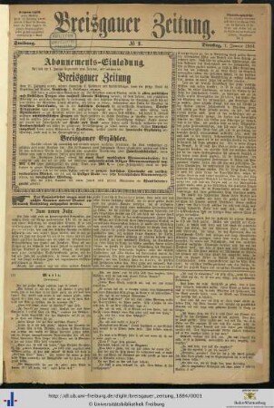 Nr. 1-26 (Januar 1884)