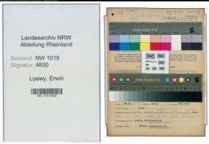 Entnazifizierung Erwin Loewy , geb. 29.04.1921 (Kaufmaennischer Angestellter)