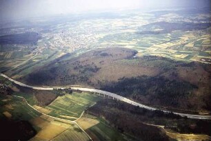 Trassierung mit Blick in Richtung Nord In Bildmitte die Klosterwegbrücke