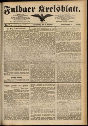 Ausgabe vom Donnerstag, den 08. Dezember 1904.