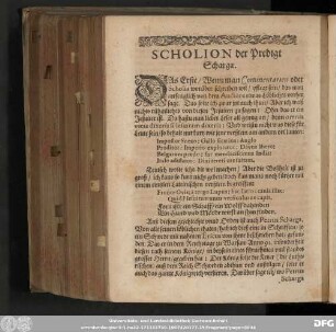 [Bedencken Auff die Predigt Schargae.]