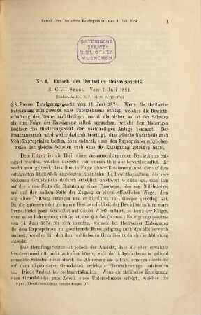 Eisenbahnrechtliche Entscheidungen deutscher Gerichte, 4. 1884/86 (1886), 1. Juli - 1. Sept.