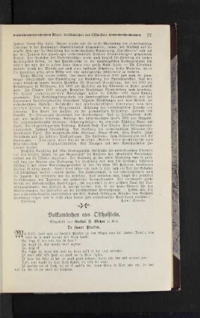 Volksmärchen aus Ostholstein.