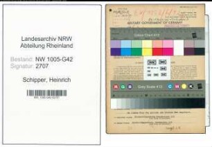 Entnazifizierung Heinrich Schipper , geb. 03.05.1909 (Anstreicher)