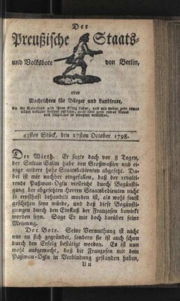 43stes Stück, den 27sten October 1798