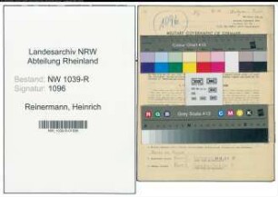 Entnazifizierung Heinrich Reinermann , geb. 09.08.1903 (Schlachter)
