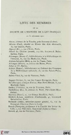 Liste des membres