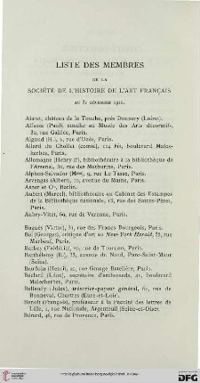Liste des membres
