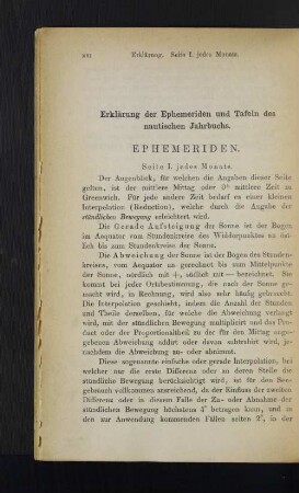 Erklärungen der Ephemeriden und Tafeln des nautischen Jahrbuchs.