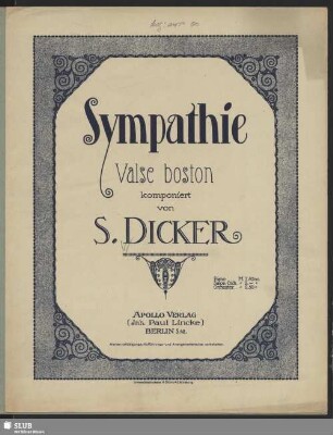 Sympathie : valse boston