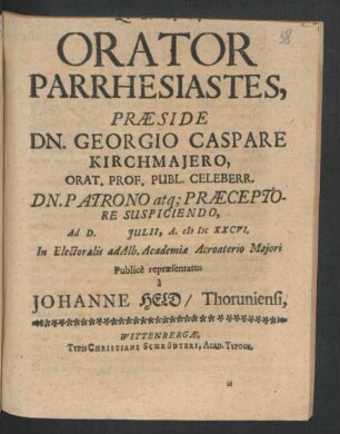 Orator Parrhesiastes