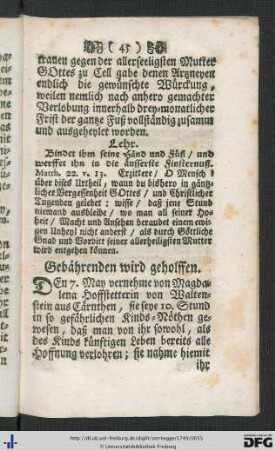 Gebährenden wird geholffen.