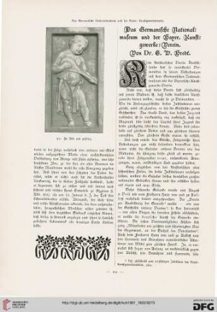 Das Germanische Nationalmuseum und der Bayer. Kunstgewerbe-Verein