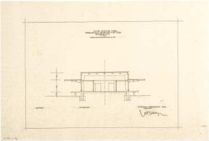 Gsaenger, Gustav; München, Schenkendorfstr.; Raab-Karcher GmbH - Neuanlage, Treibgashalle, Tektur zum Tekturplan vom 12. Juni 1941 (Querschnitt)