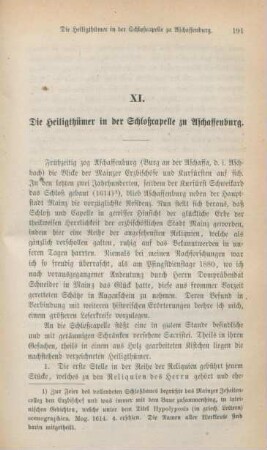 191-202 Die Heiligthümer in der Schloßcapelle zu Aschaffenburg