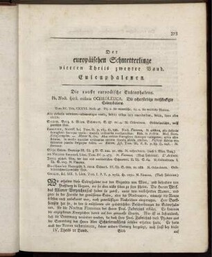 Der Europäischen Schmetterlinge vierten Theils zweyter Band EULENPHALENEN.
