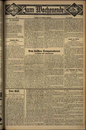 Dritte Ausgabe vom Sonntag, den 12. Januar 1930.