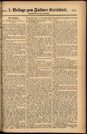 Zweite Ausgabe vom Samstag, den 17. November 1900.